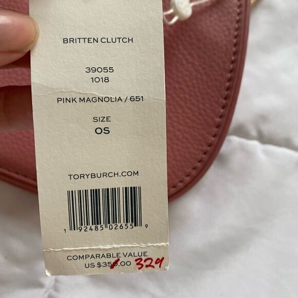NWT Tory Burch Britten Crossbody Clutch Barbie Pink - Picture 7 of 9